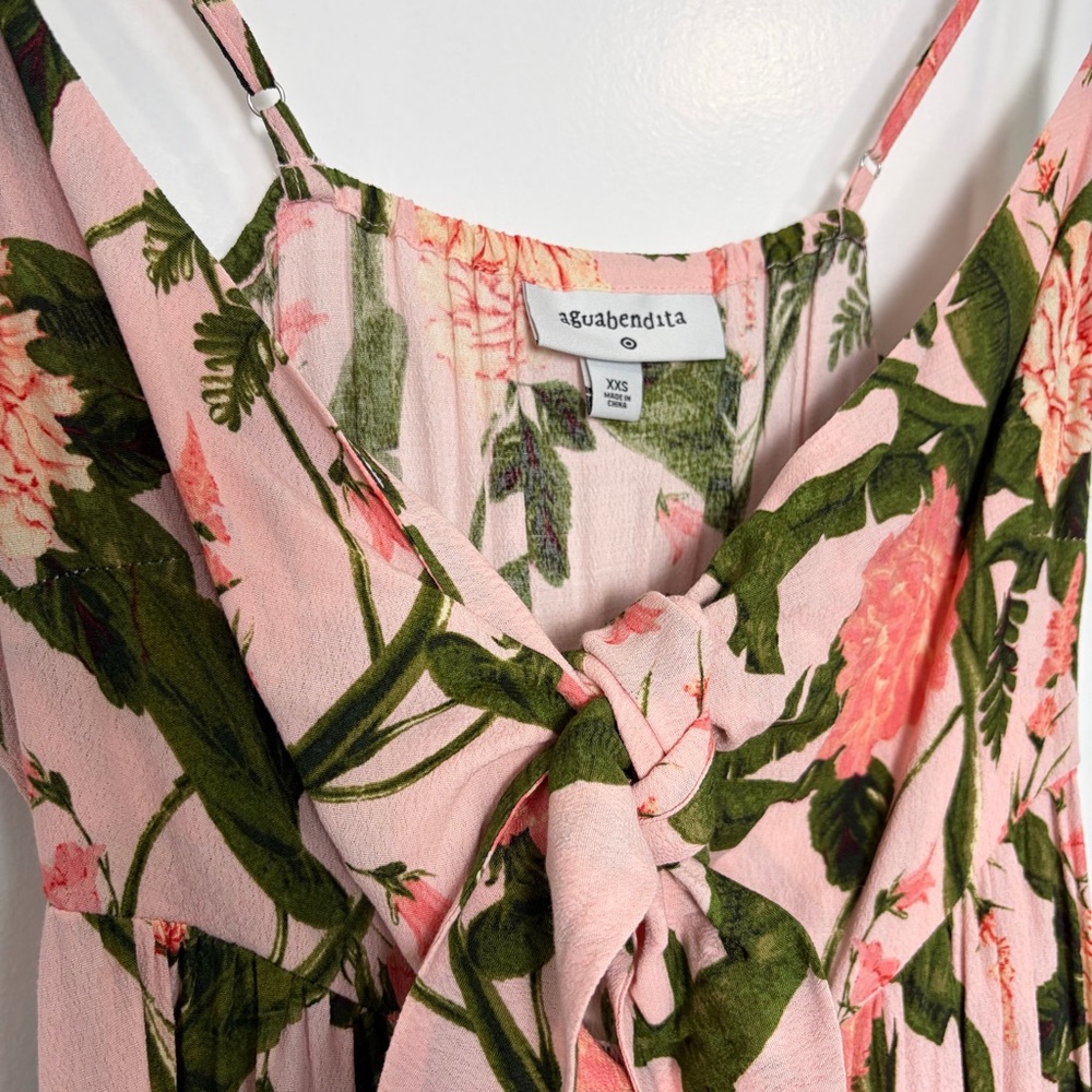 Agua Bendita x Target Peony Botanical Print‎ Tie-Front Midi Dress - Picture 11 of 11